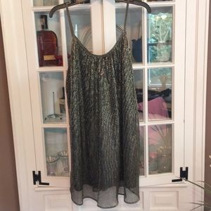 Gold sparkle mini dress